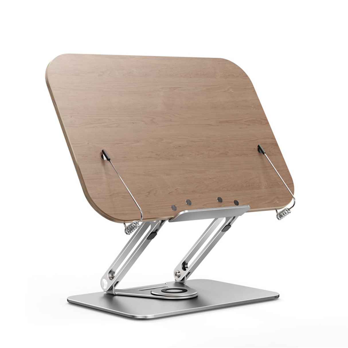 Howens 360° Rotating Foldable Reading Stand with Aluminum Support & Book Clip for Hands-free Reading