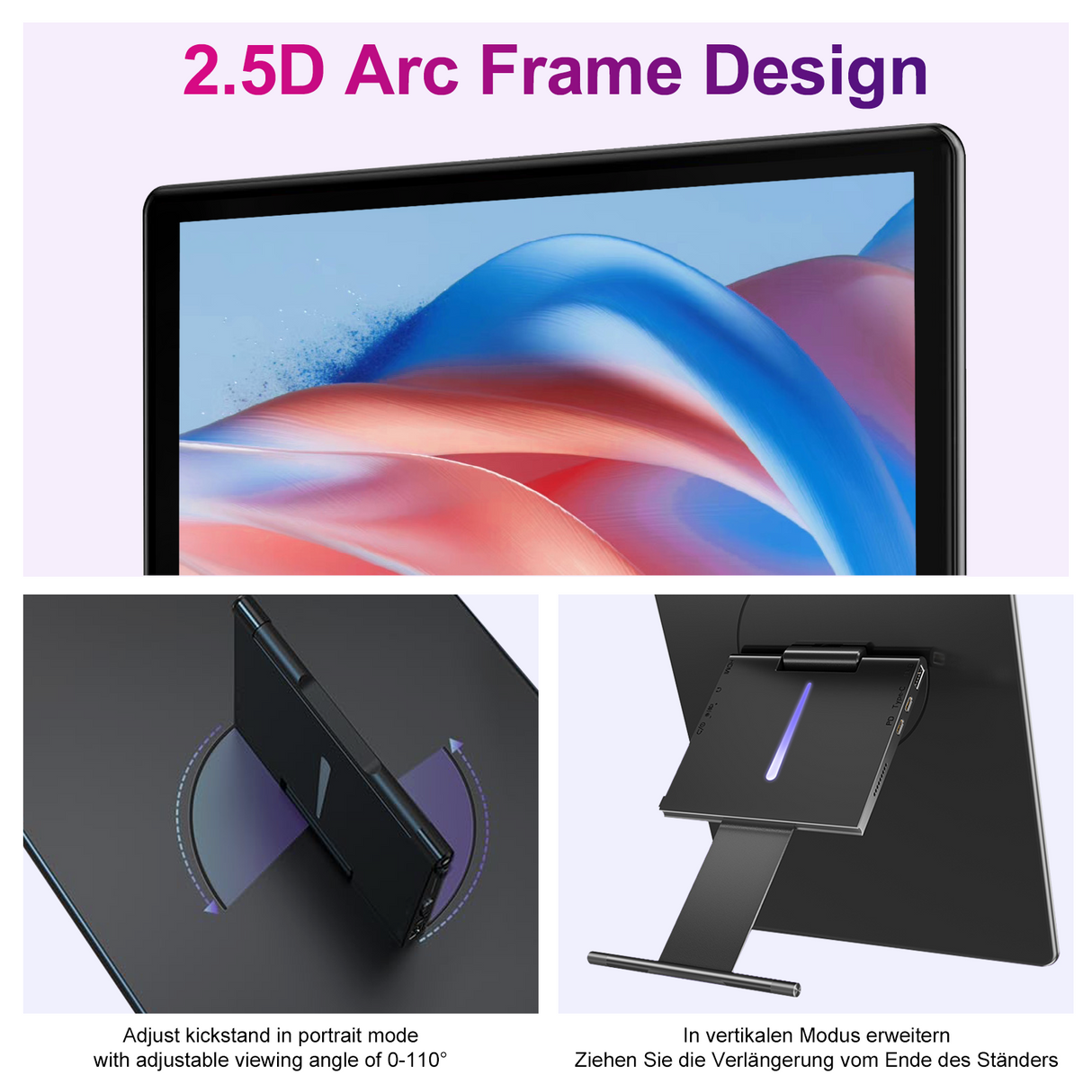 Howens 15.6" Touchscreen Portable Monitor 1920x1080 Screen with Drive Free USB-C HDMI External Display or Second Monitor for Laptop PC Mac Phone Xbox Switch PS