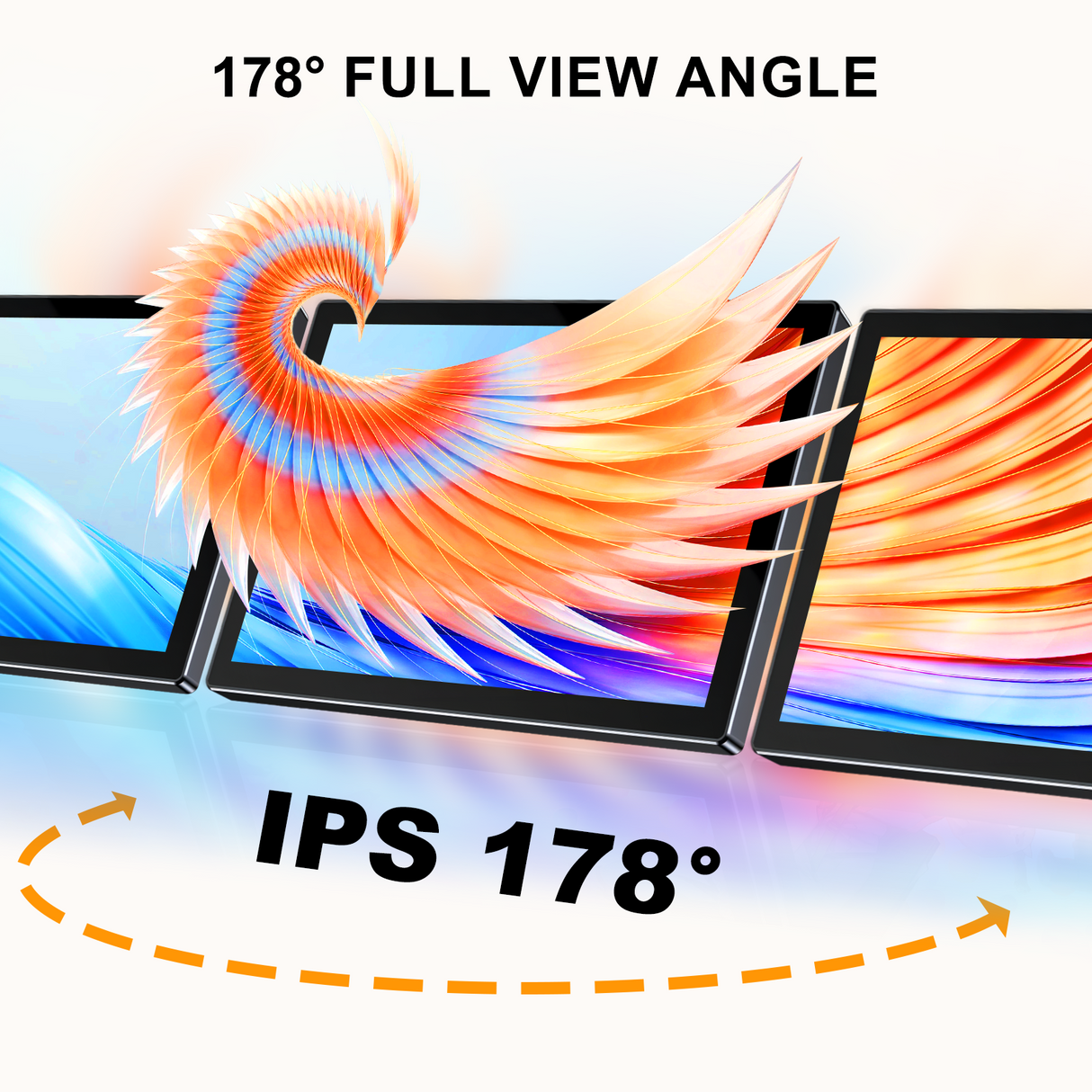 Howens 10.1 inch 1920*1200 Portable Monitor Touch Screen with 72% NTSC 60Hz 5-Point Touchscreen Dual Speakers for Laptop Car Display