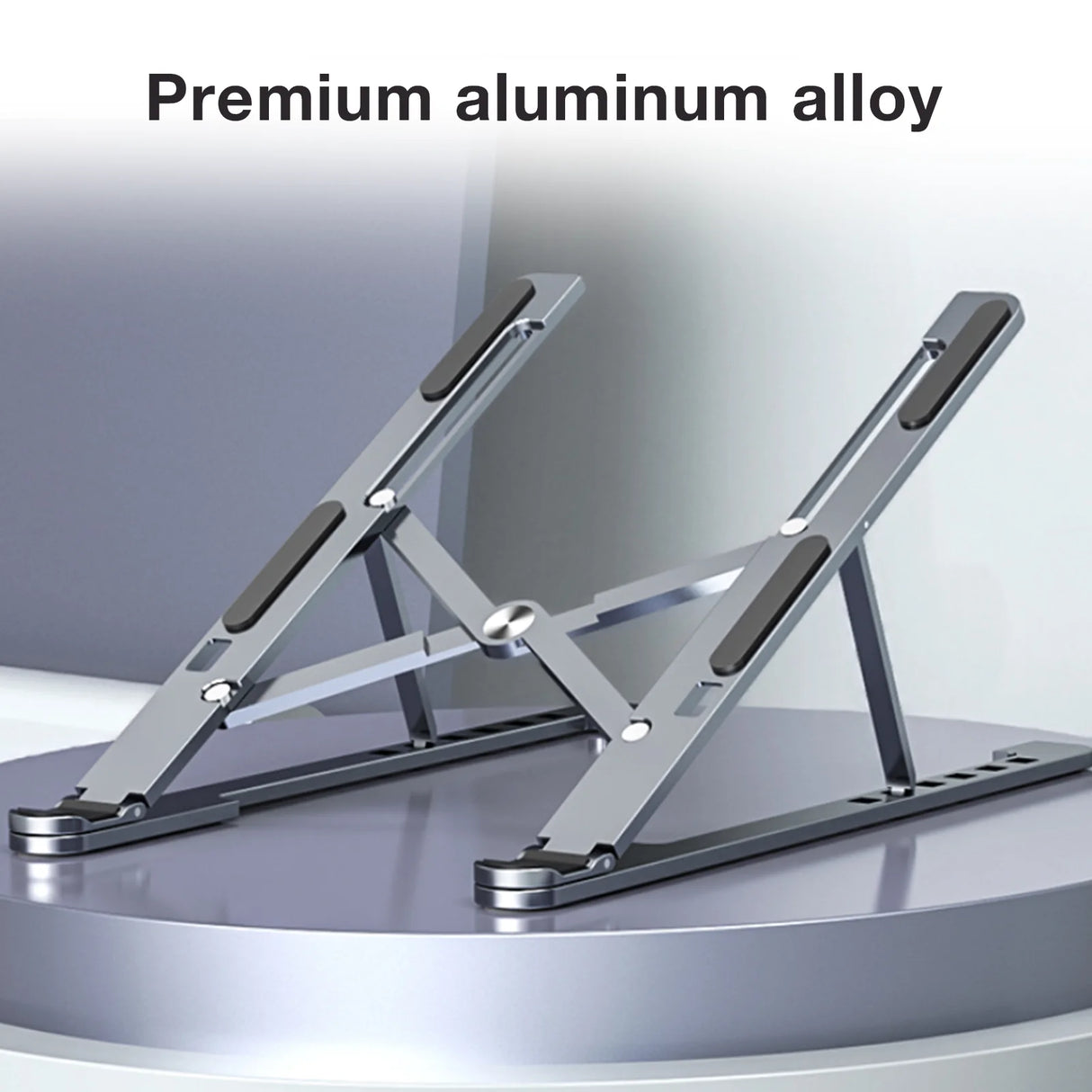 Howens Magnetic Laptop Stand Aluminum Alloy Foldable 8-angle Adjustable Portable Non-slip Heat Dissipation Design
