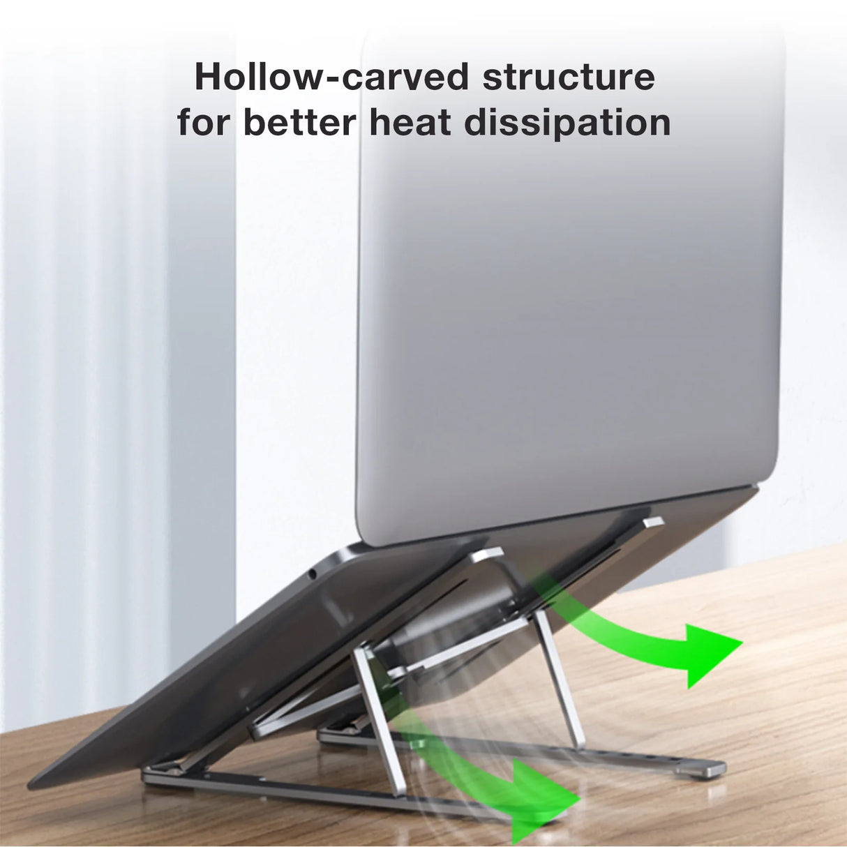Howens Magnetic Laptop Stand Aluminum Alloy Foldable 8-angle Adjustable Portable Non-slip Heat Dissipation Design
