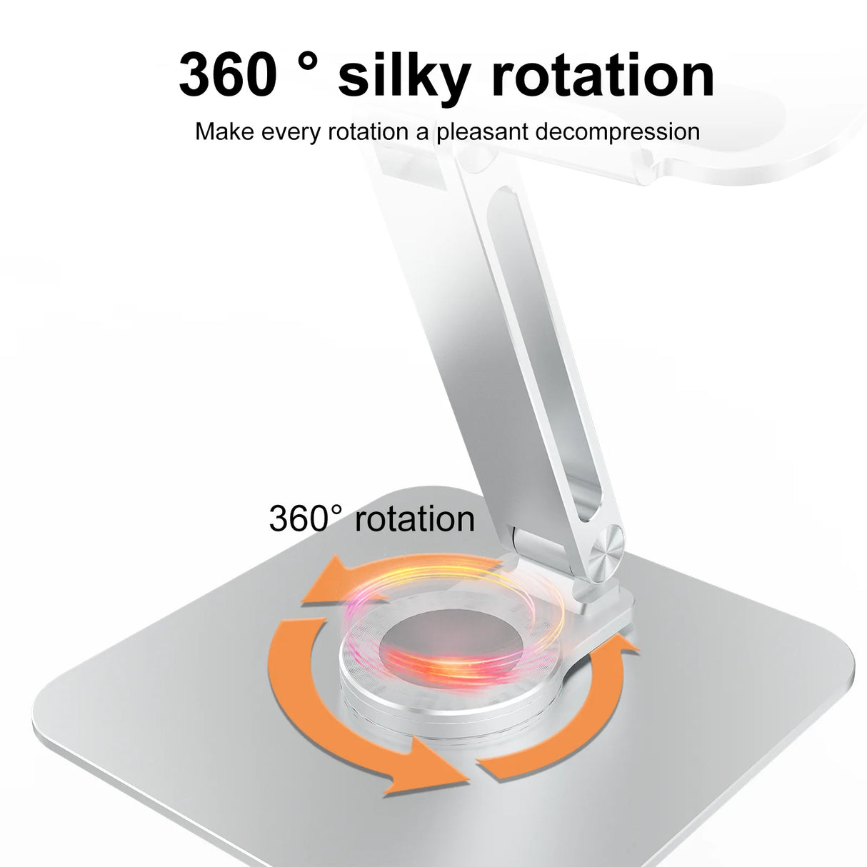 Howens 360° Rotation Laptop Tablet Stand, Aluminum Alloy Adjustable Portable Monitor Stand for Laptop Switch iPad/Pad, 4.7-12.9 inches Bracket Support Foldable Holder