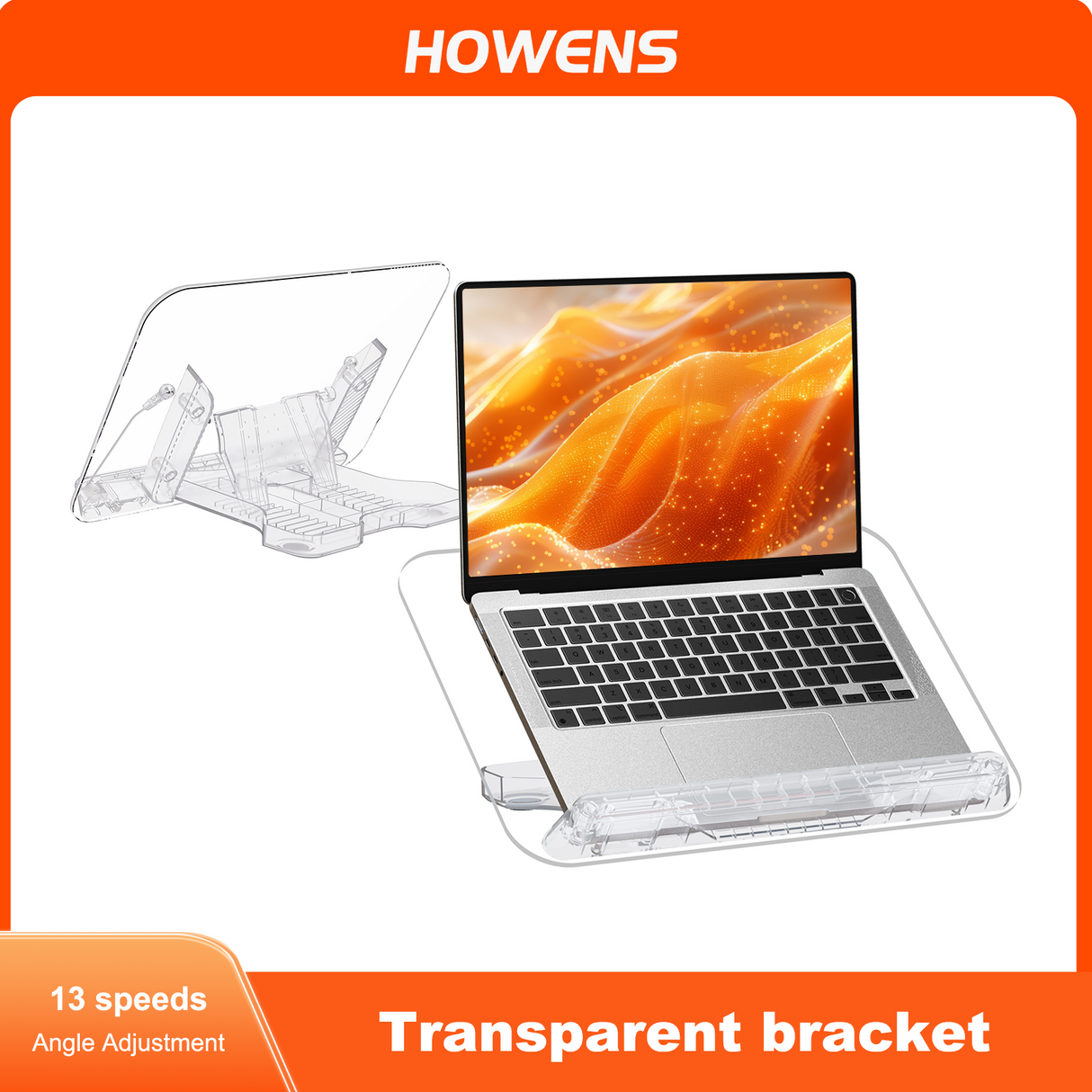 Howens Transparent Multi-functional Reading Stand & Tablet Laptop Notebook Holder Perfect for Reading, Writing, Drawing, Working