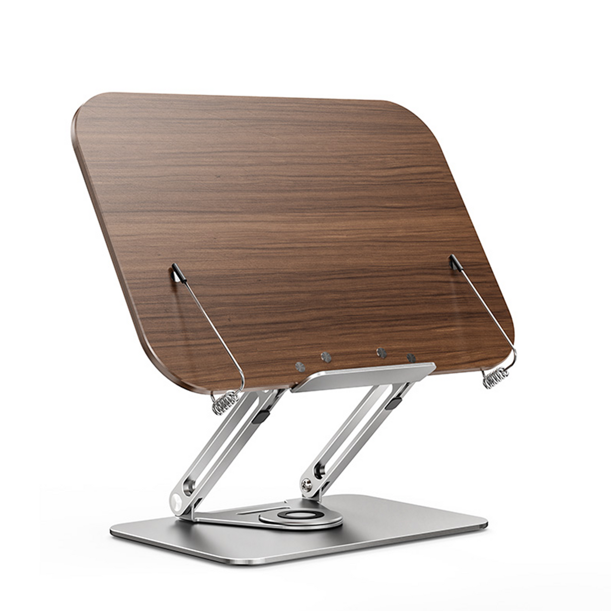 Howens 360° Rotating Foldable Reading Stand with Aluminum Support & Book Clip for Hands-free Reading