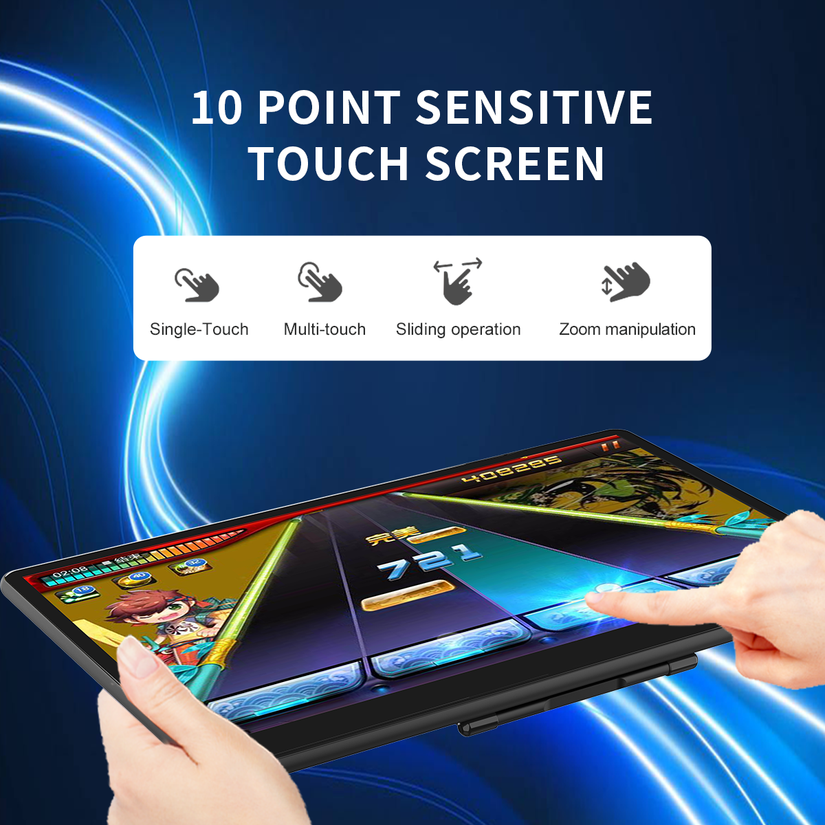 15.6‘’ Touchscreen Portable Monitor LCD 1080 IPS HDMI VGA DVI Industrial Input Gaming Monitor for Xbox Switch Laptop PS4