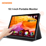 10.1 inch portable monitor support Typc -c/HDMI ，1920x1200 Touchscreen IPS Monitor, Leather Case VESA 75*75mm, for Mobile Phone