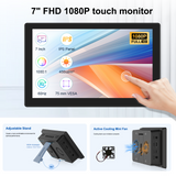 7‘’ Raspberry Pi Series Display 1920x1080P HDMI Interface for Embedded Projects and Mobile Devices, Adapted for Pi 5 4 3