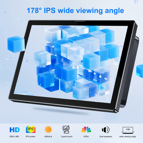 8‘’ Monitor for Raspberry Pi 4 3 Touchscreen 1280x800 16:10 Display HDMI USB Interface for Computer Program Monitors