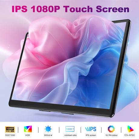 15.6‘’ FHD Portable monitor 1080p Screen with Free USB-C HDMI wires  Smart cover Speakers Plug & Play,External Monitor or Second monitor for Laptop,PC,Mac,Phone (1080P 15.6inch)