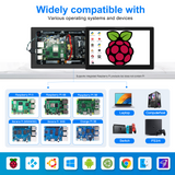 8‘’ Monitor for Raspberry Pi 4 3 Touchscreen 1280x800 16:10 Display HDMI USB Interface for Computer Program Monitors