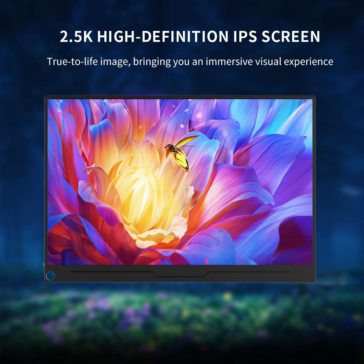 13.3‘’ 2560x1600 2.5K Monitor 16:10 Portable Display 60 Hz External Screen Type-C for Gaming Laptops PS 4 Switch Xbox