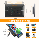 Howens 10.1 inch 1920*1200 Portable Monitor Touch Screen with 72% NTSC 60Hz 5-Point Touchscreen Dual Speakers for Laptop Car Display