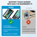 7‘’ Touch LCD Raspberry Pi 4 5 Screen Industrial Monitor 1024x600 Support HDMI Type-c Display Laptop Pie 3/4