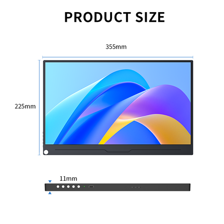 Howens 15.6" 4K 3640*2160 Gaming Portable Monitor USB-C HDMI External Screen Second Display for Xbox Switch PS5 4 Laptop Live Streaming, Programming, Coding, Image Editing