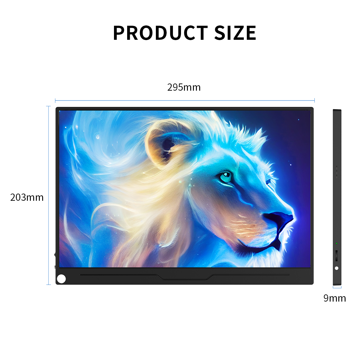 13.3‘’ 2560x1600 2.5K Monitor 16:10 Portable Display 60 Hz External Screen Type-C for Gaming Laptops PS 4 Switch Xbox