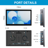 7‘’ Touch LCD Raspberry Pi 4 5 Screen Industrial Monitor 1024x600 Support HDMI Type-c Display Laptop Pie 3/4