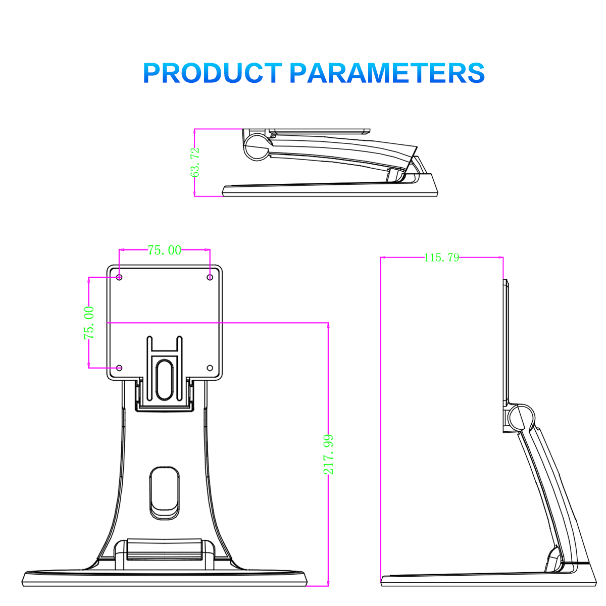 Circular Folding Monitor Base