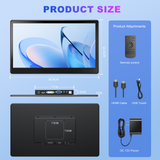 15.6‘’ Touchscreen 1080P IPS Screen Speakers Industrial with VESA HDMI DVI VGA For Laptop PC Phone