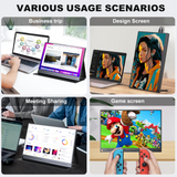 13.3‘’ 2560x1600 2.5K Monitor 16:10 Portable Display 60 Hz External Screen Type-C for Gaming Laptops PS 4 Switch Xbox