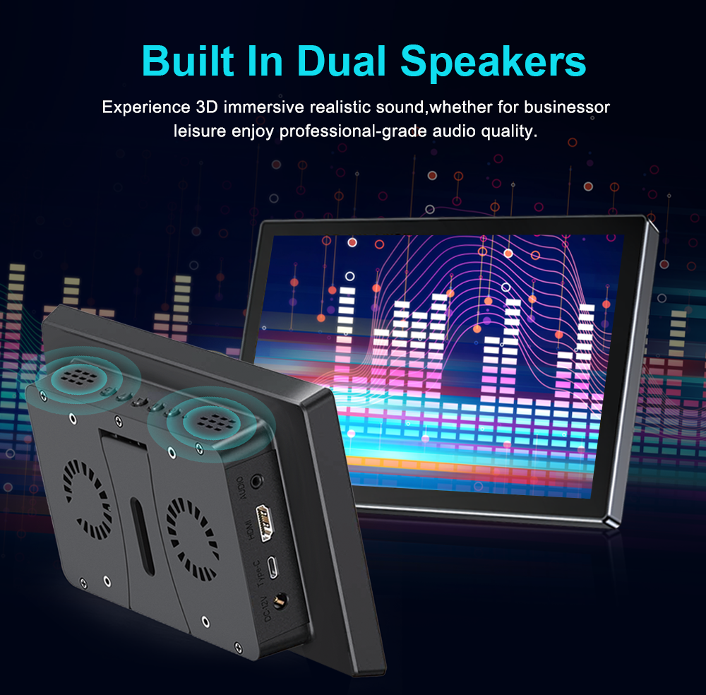 Howens 8 inch Touch Monitor Display 1280x800 HDMI USB Built in Speaker and Fan 60Hz for Phone Laptop