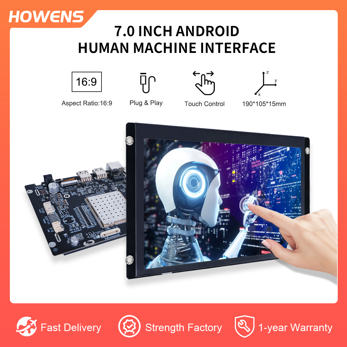 7‘’ Android Computer/Touchscreen/Open Multi-function Industrial Computer/Intelligent Interactive Panel for Equipment Control