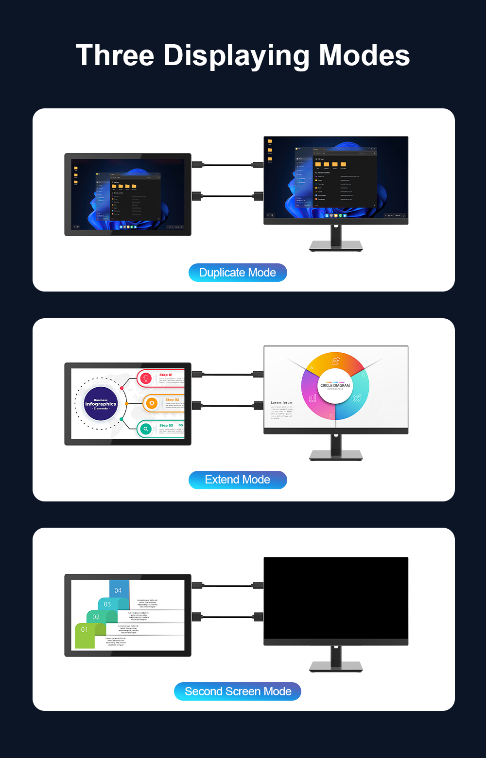 Howens 8 inch Touch Monitor Display 1280x800 HDMI USB Built in Speaker and Fan 60Hz for Phone Laptop