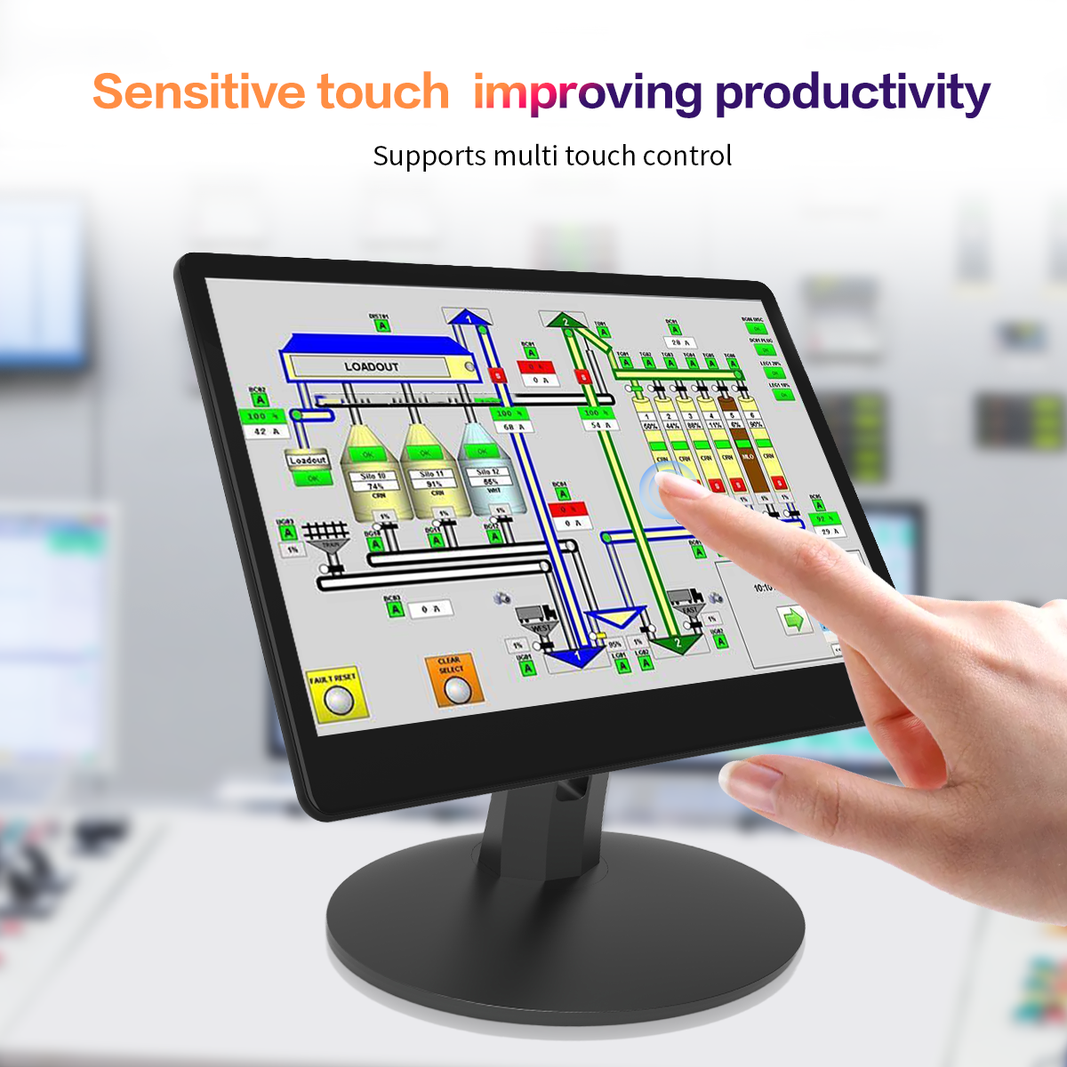 13.3‘’ Touch Panel Portable LCD 1920 x1080 IPS Monitor Display Touchscreen With Speaker HDMI/Type-C Input for Laptop