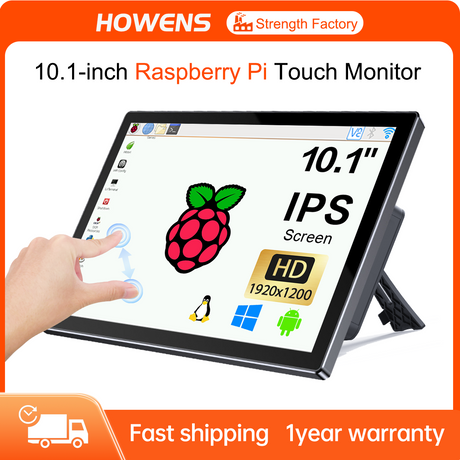 10.1‘’ Raspberry Pi Touch Screen Monitor 1280x800 IPS Display HDMI Type-C USB-C for PI compatible Banana Win Pi43 A+