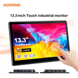 Howens 13.3" Touch Portable Monitor 1920 x1080 IPS Display Touchscreen With Speaker HDMI Type-C Audio In/Out VGA USB for Laptop CCTV