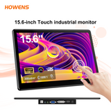 Howens 15.6" Touch Monitor FHD 1920X1080 Suitable for Laptop Second Display Support VGA USB AV HDMI Video Input/Output VESA 75*75mm