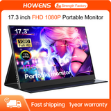 17.3‘’ Portable Monitor LCD Screen 1920X1080 Full HD IPS External Second Display 100%sRGB with HDMI Type-C for Phone