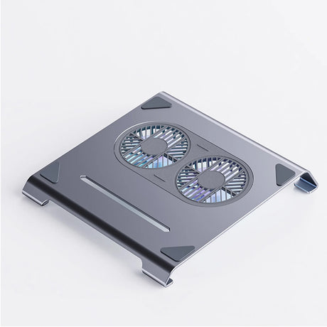 Howens Aluminum Alloy Dual Fan Laptop Cooling Stand with Foldable Design & Type-C Port