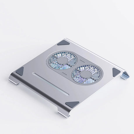 Howens Aluminum Alloy Dual Fan Laptop Cooling Stand with Foldable Design & Type-C Port