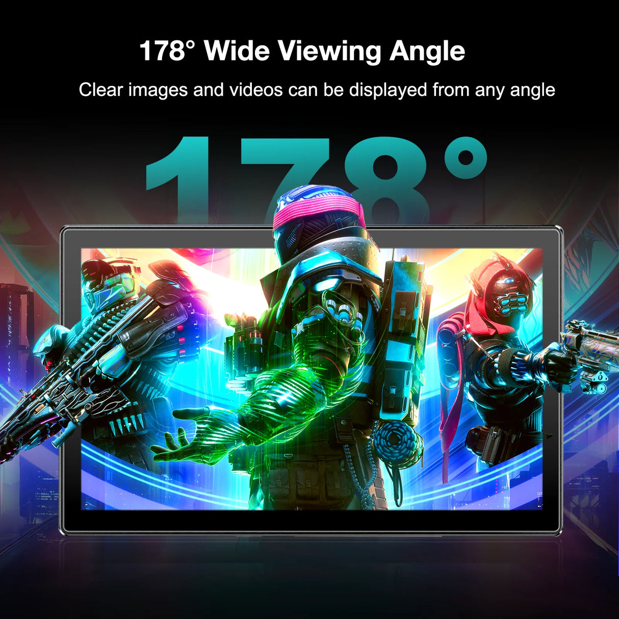 Howens 10.1 inch 1920x1200 portable Monitor, Support Typc-c/HDMI，Leather Case VESA 75*75mm, for Mobile Phone Laptops PC Car Computer