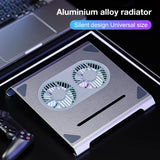 Howens Aluminum Alloy Dual Fan Laptop Cooling Stand with Foldable Design & Type-C Port