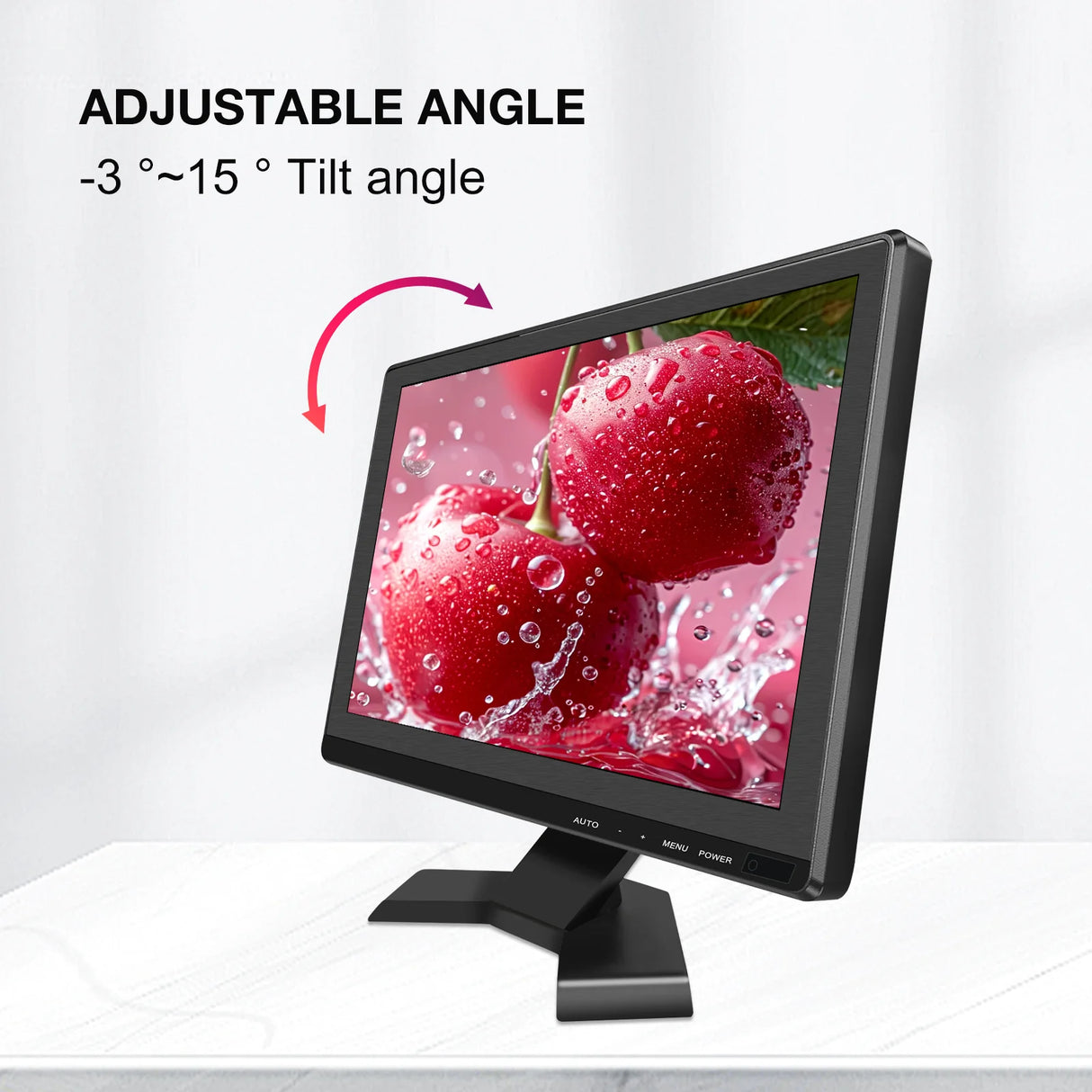 15.6 inch IPS Monitor Full HD 1920x1080 Multi-Interface HDMI VGA DVI VESA Support for Automation Control Office Meeting Gaming