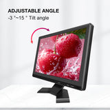 15.6 inch IPS Monitor Full HD 1920x1080 Multi-Interface HDMI VGA DVI VESA Support for Automation Control Office Meeting Gaming