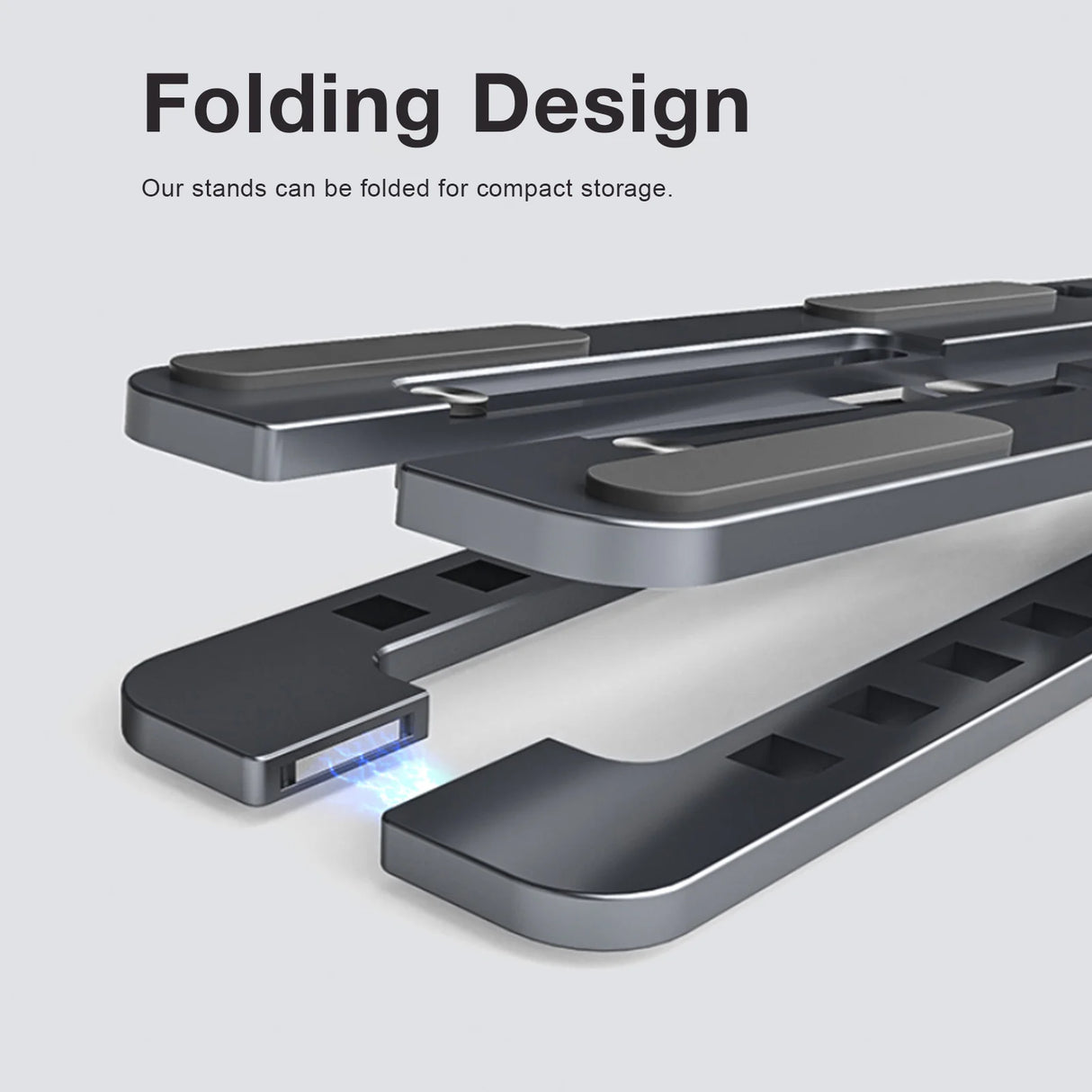 Howens Magnetic Laptop Stand Aluminum Alloy Foldable 8-angle Adjustable Portable Non-slip Heat Dissipation Design