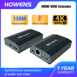 HOWENS HDMI Extender hdmi to RJ45 network port converter net transfer 150 meters HD transmission signal amplifier video converter